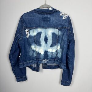 OLD NAVY | DIY Drip Denim Jacket Bleached Women’s Size X-Large